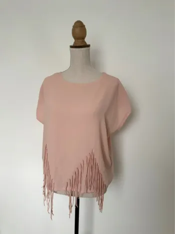 T-shirt haut Zara top maillot camisa S blusa Blouse chemise camicia overhemd folder camicetta