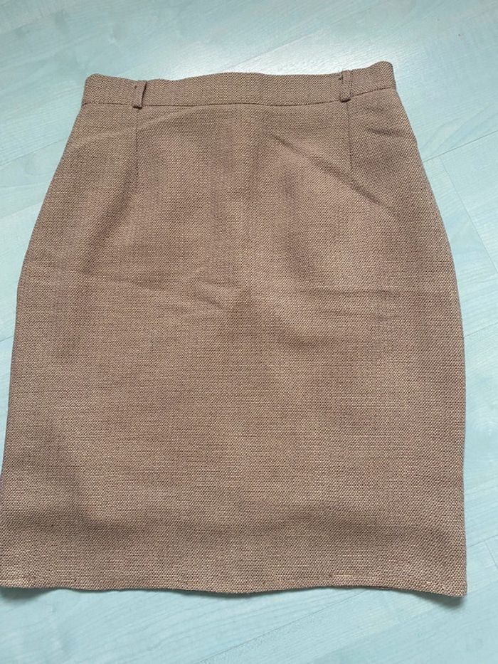 Jupe mi-longue beige Carole richard