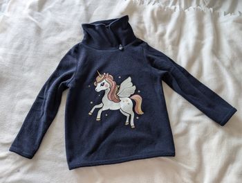 Sweat polaire bleu marine licorne - 110 - C&A