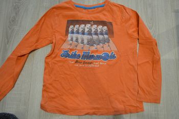Tee shirt manches longues orange 8 ans