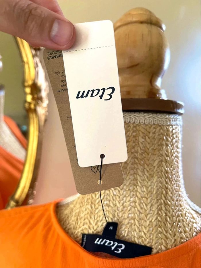 Robe Éclatante en Orange - Etam - Taille M neuf avec étiquette - photo numéro 15