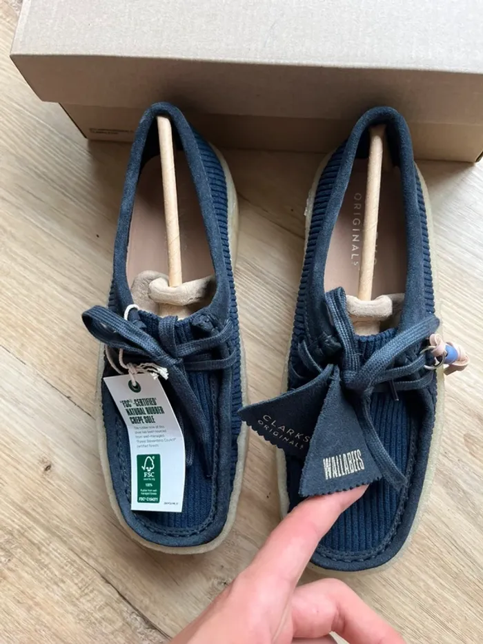 Clarks Wallabee Club Navy Cord 38 - photo numéro 2