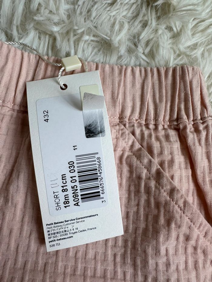Short rose petit bateau taille 18 mois - photo numéro 5