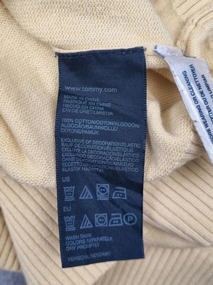 Pull col V Tommy Hilfiger jaune, XL Hommes - photo numéro 8