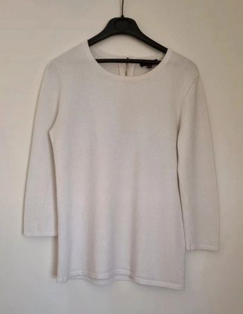 Sweat blanc manches longues