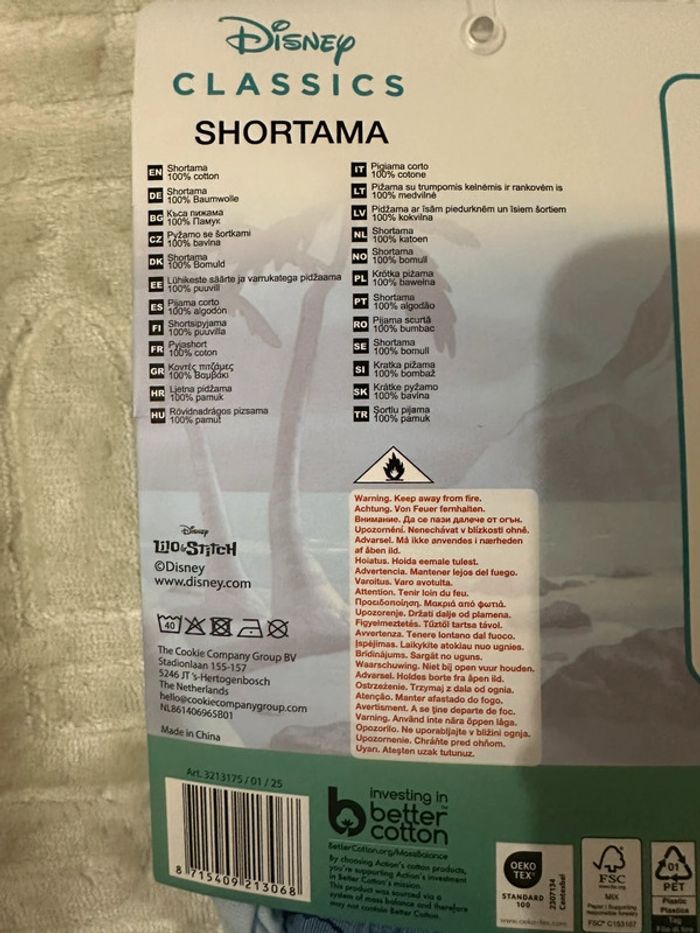 Pyjama short Stitch taille L neuf avec étiquette - photo numéro 4