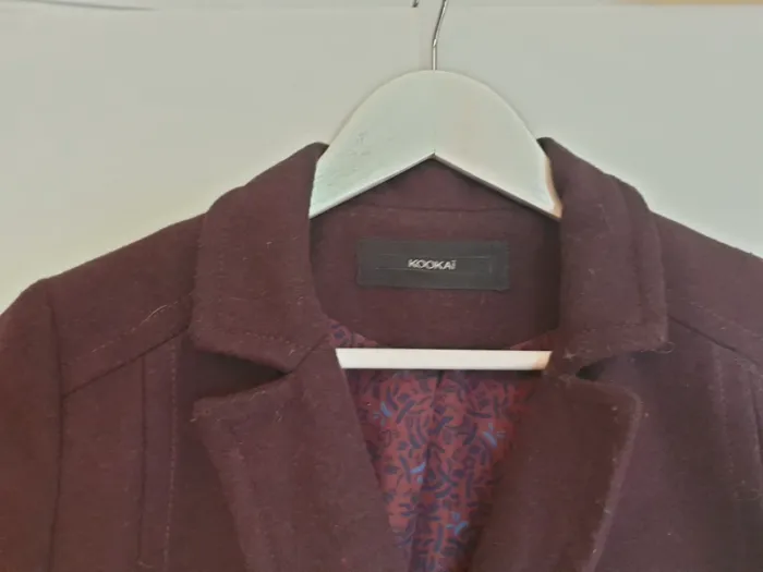Manteau en laine Kookaï taille 38 violine - photo numéro 3