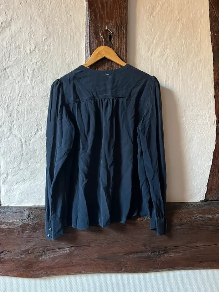 Blouse bleu marine boutonnée IKKS Women – T42 - photo numéro 4