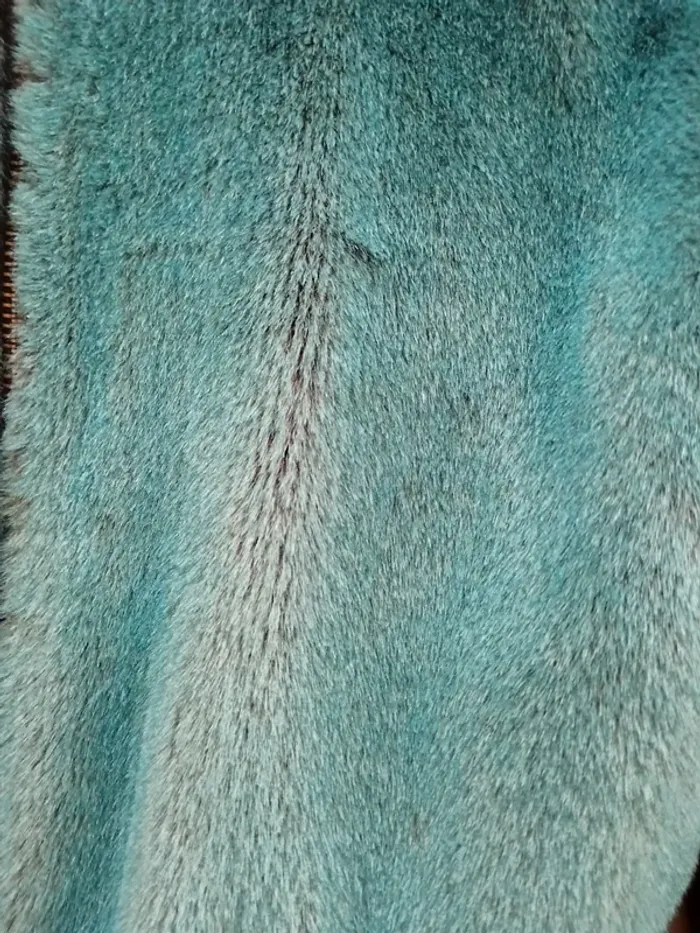 Veste fausse fourrure bleu  Taille S - photo numéro 4