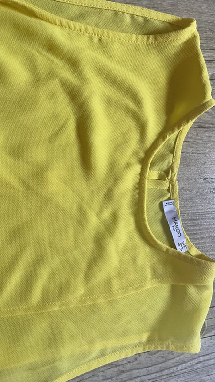 Teeshirt mango jaune taille s - photo numéro 2
