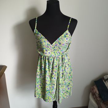 Robe plissée pétillante T36 Bershka effet cache cœur et portefeuille