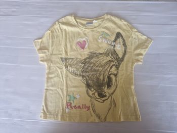 Tee shirt jaune Bambi 6 ans