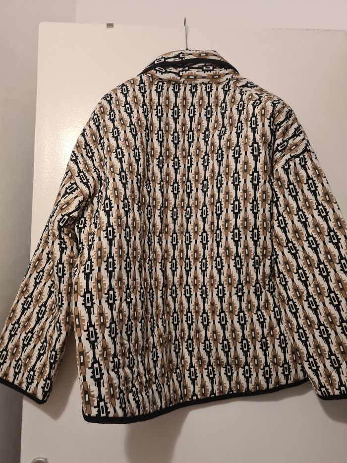 Veste matelassé camel et noir - photo numéro 5
