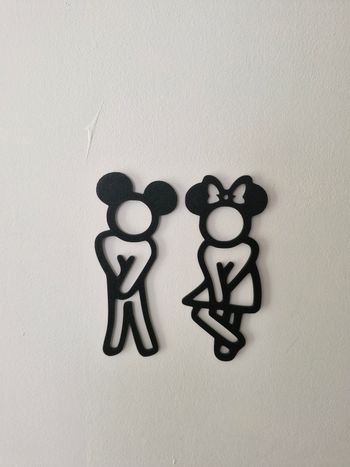 Signalétique porte toilettes Mickey