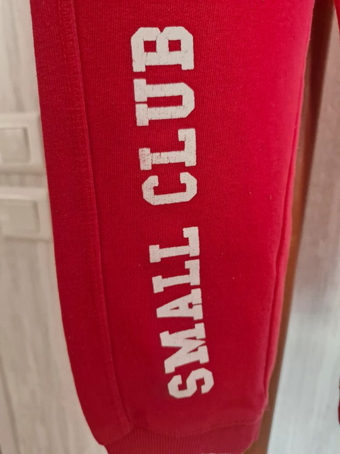 Pantalon bébé garçon 36 mois Mots d'enfants rouge inscription blanche coton polyester - photo numéro 2