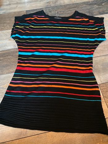 Pull cache cache noir et multicolore taille 3