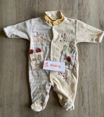 Pyjama velours crème