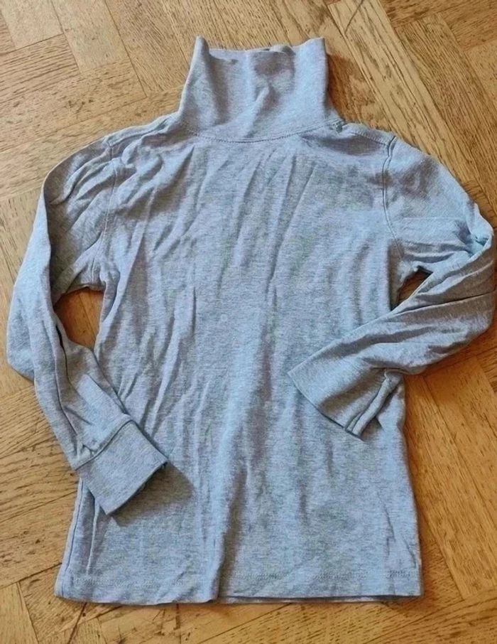 Sous-pull col roulé gris clair Kiabi nky 8 ans - photo numéro 5