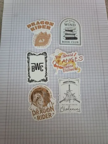 Lot de stickers fourth wing (lot G)