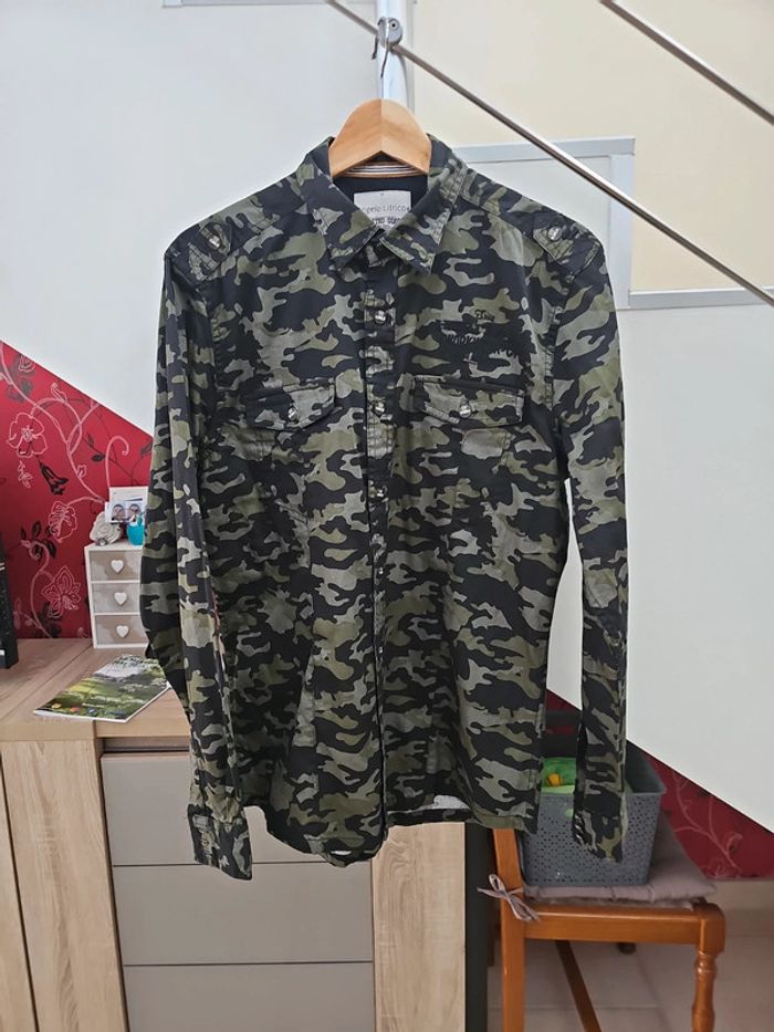 Chemise camouflage Angelo Litrico taille M - photo numéro 2
