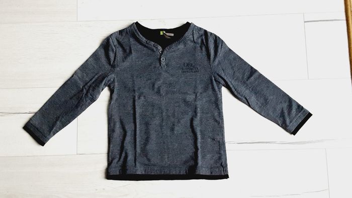 Vêtement garçon tee-shirt manches longues gris Orchestra 5 ans
