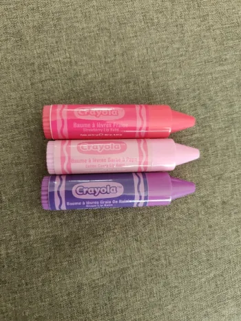 Lot 3 baumes à lèvres crayola