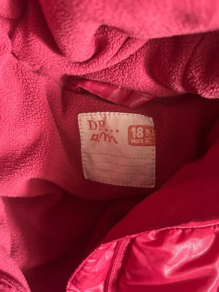Doudoune taille 18mois marque dpam - photo numéro 3
