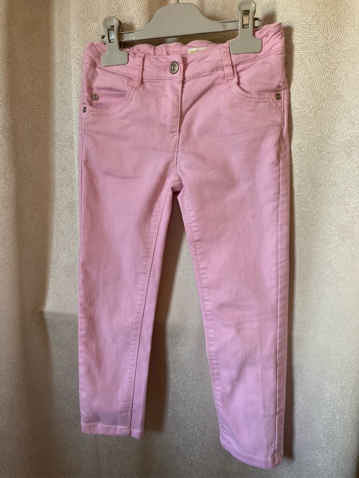 Jeans rose court 7/8 de longueur 8 ans Vertbaudet