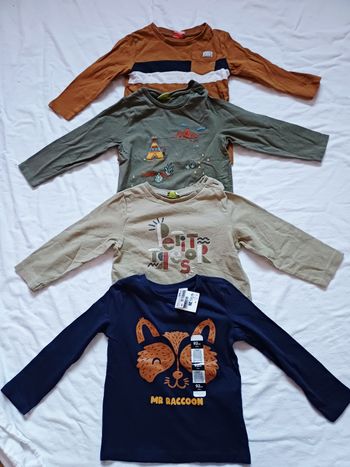 Lot de tee shirts manches longues 24 mois