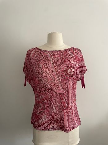 🌸jolie Blouse causal manches courtes été a motif taille 42 fashion express 🌸