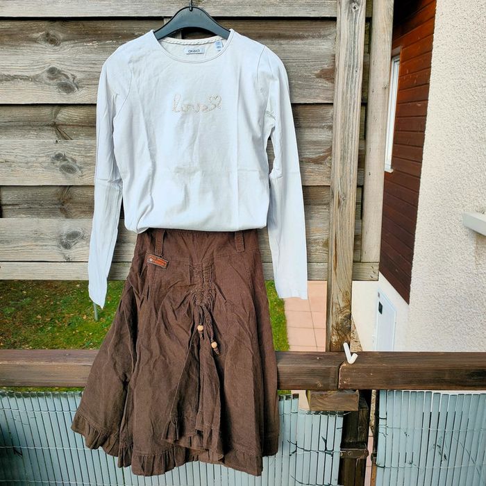 Jupe fille 10 ans bohème velours