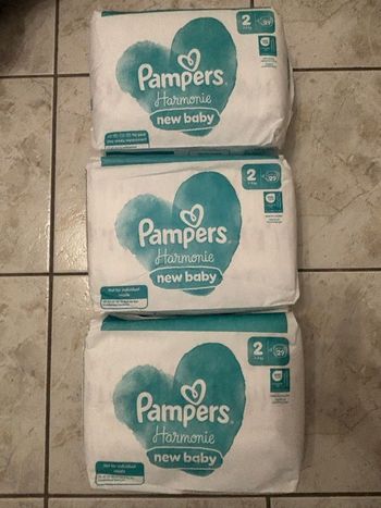 Lot de 3 paquets Pampers Harmonie Taille 2