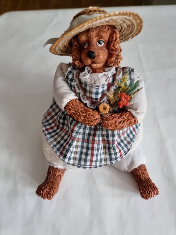 Figurine poupée chien en p - photo numéro 2