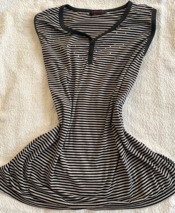 Débardeur à rayures vintage Y2k vibe à paillettes