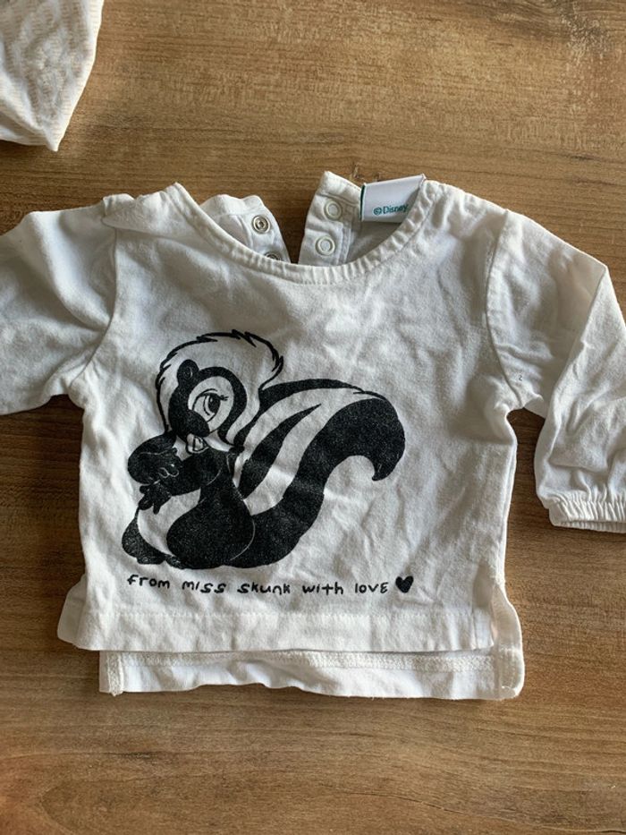 Lot de 6 tee-shirts manches longues fille 1 mois - photo numéro 5