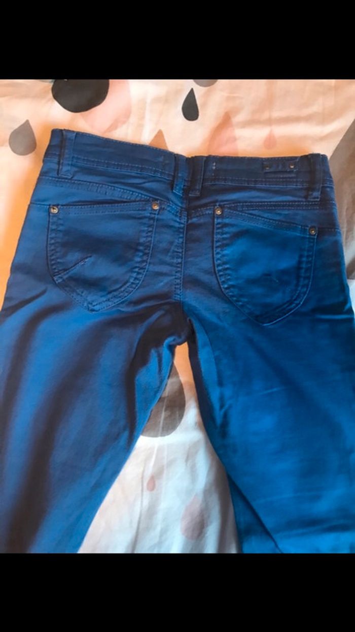 Pantalon bleu skinny - photo numéro 3