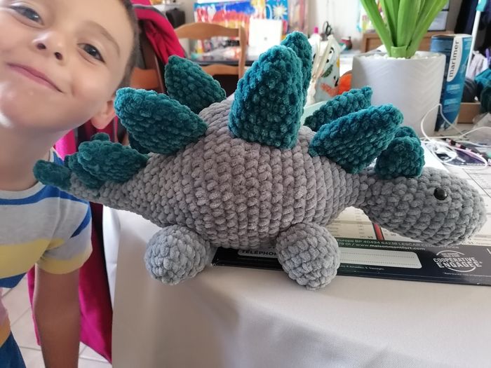 Doudou dinosaure peluche stegosaure - photo numéro 4