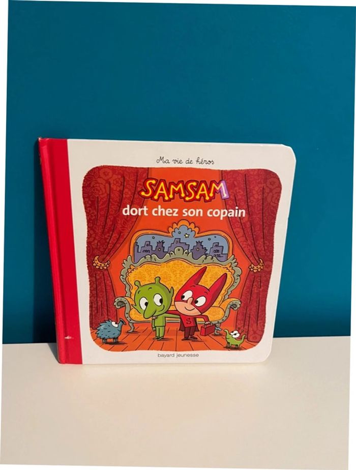 Livre samsam dort chez un copain