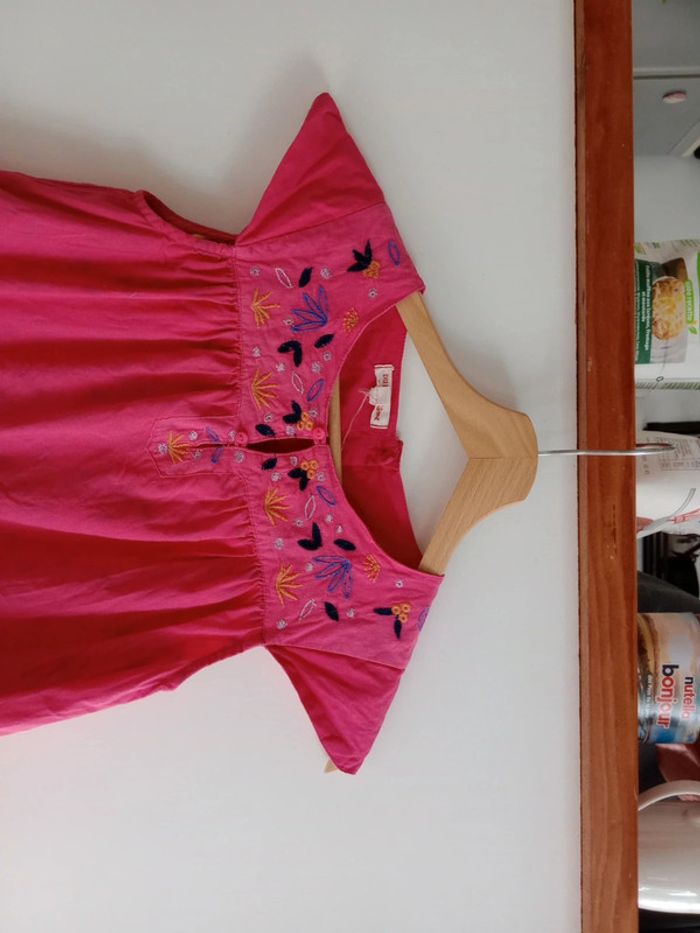Robe 10 ans rose broderie pélican c85 - photo numéro 3