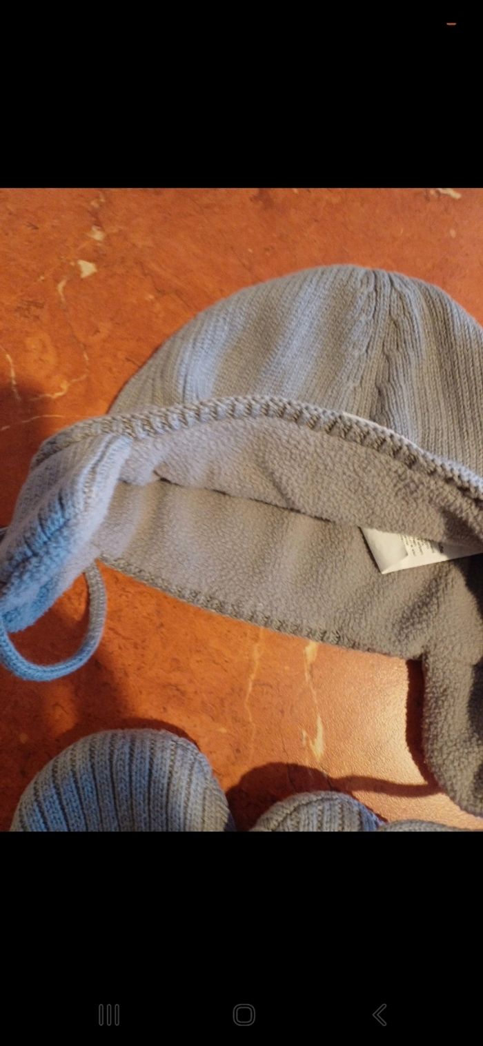 Ensemble bonnet / moufles taille 6 mois - photo numéro 4