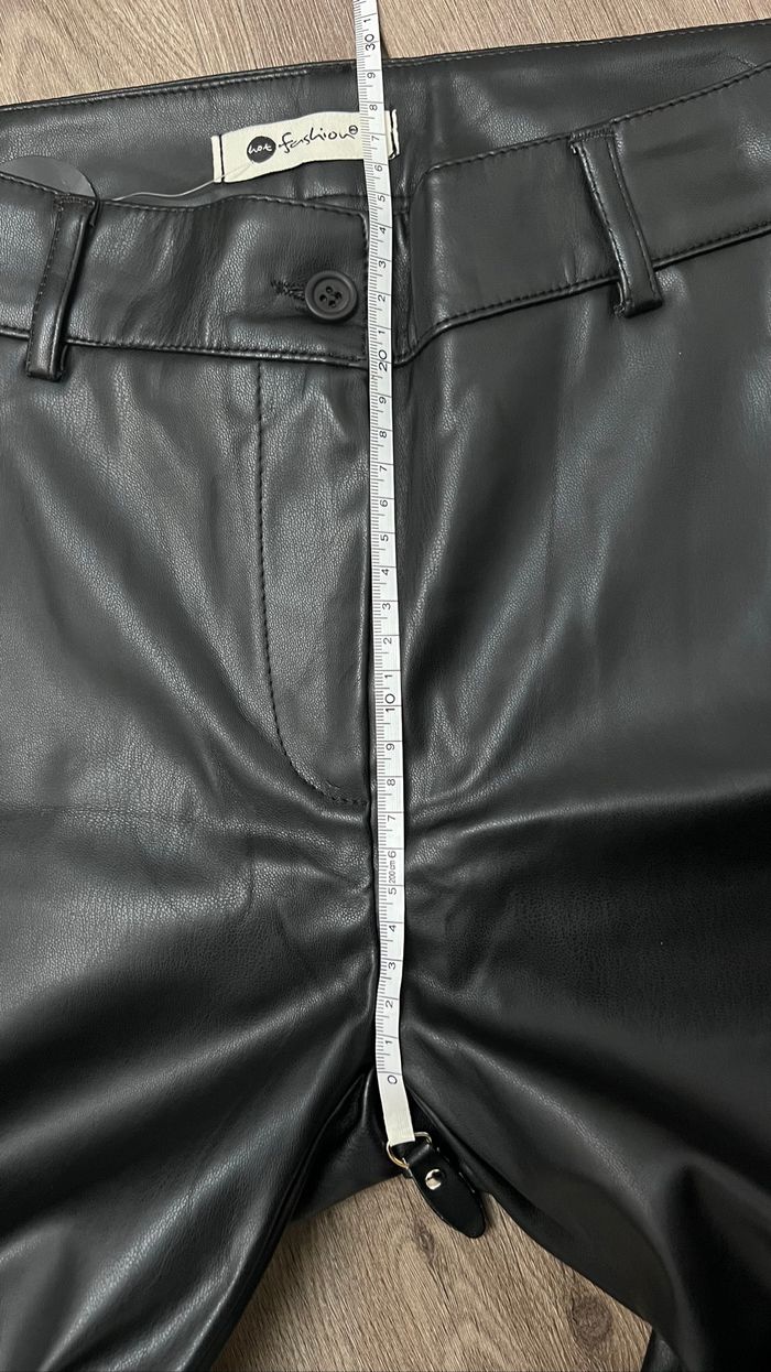 Pantalon noir taille haute cuir synthétique taille S - photo numéro 7