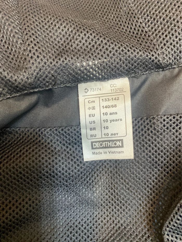Veste imperméable / kway noir Kipsta 10 ans - n17m - photo numéro 4