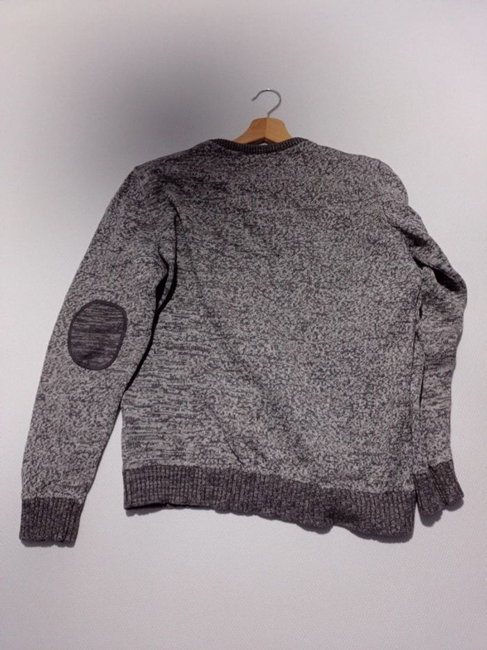 Pull coton gris chiné M - photo numéro 5