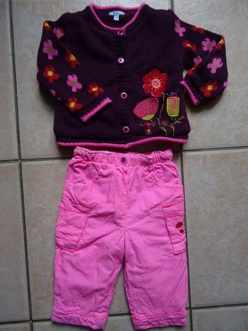 Ensemble gilet- pantalon 9 mois