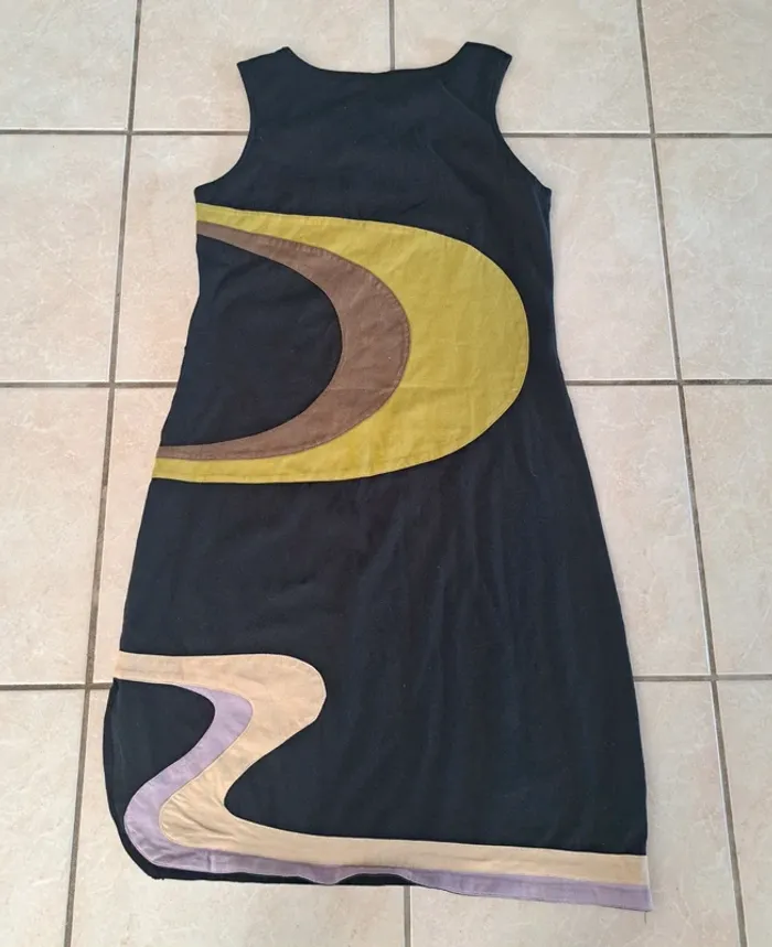Robe noire chasuble col rond taille M Pygmees en - photo numéro 3