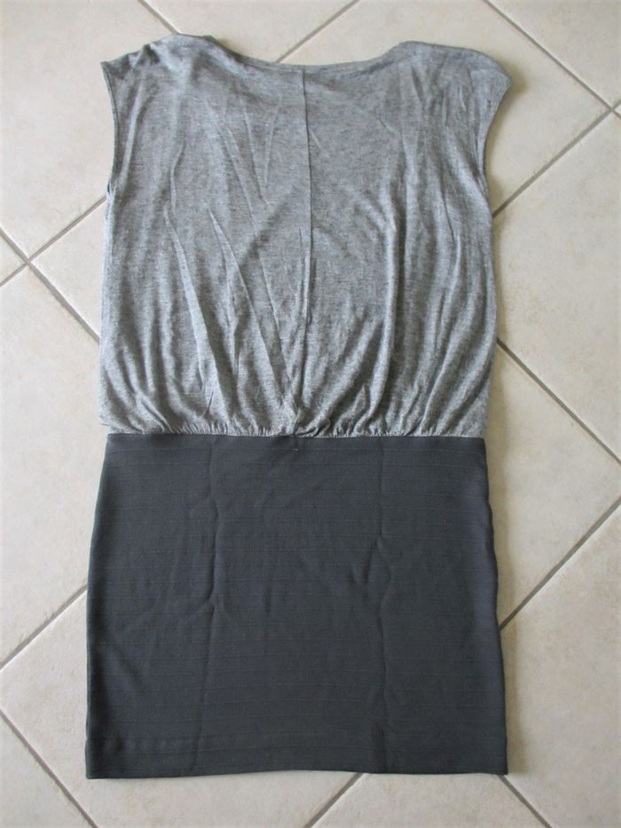 Robe femme grise Mango - Taille M - photo numéro 4