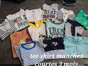 Tee-shirts manches courtes 3 mois