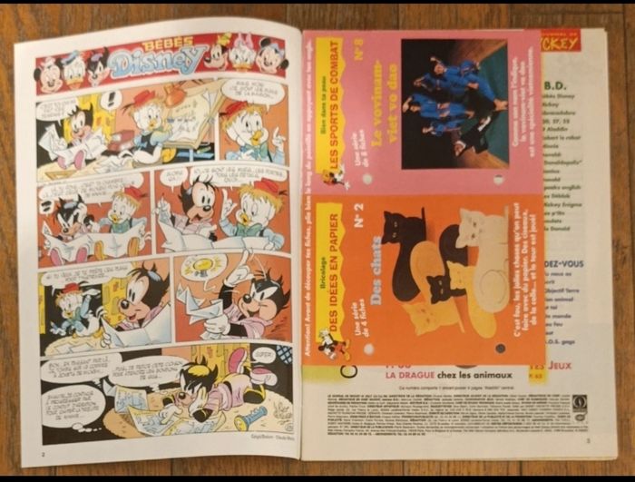 Ancien journal de mickey 

N°2317
Novembre 1996
Avec 4 fiches

+ cadeau : Poster jeu Aladdin 
(⚠️ Le poster est détaché du magazine)

Légères traces d'usure mais bon état 

Cf photos 

Ce magazine comprend les pages suivantes :

- bd Aladdin 
- artic - photo numéro 2