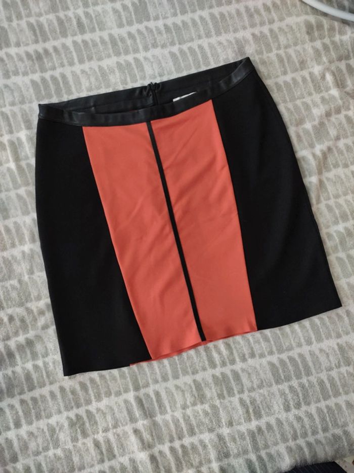 Jupe stretch noir orange Ivy beau Amsterdam taille 44 - photo numéro 2