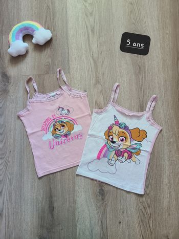 Lot Débardeur pat patrouille 5 ans